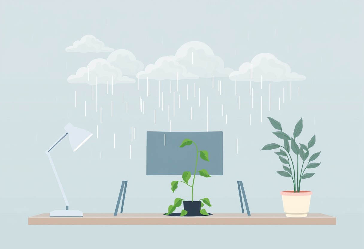 梅雨に仕事のやる気が出ない本当の理由のイメージ画像