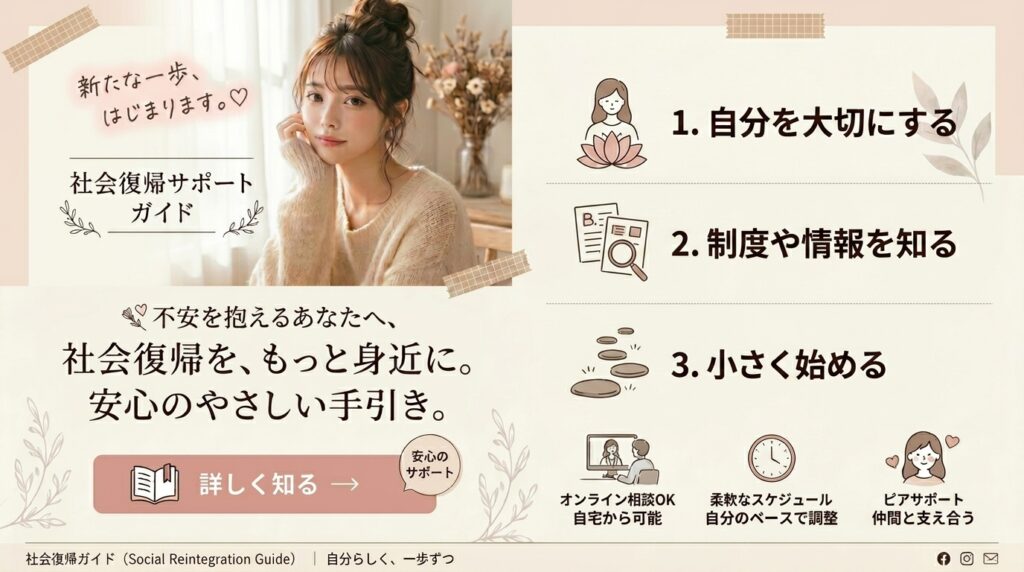 社会復帰を支援してくれるサービス・制度まとめ｜不安な方へ一歩ずつ解説