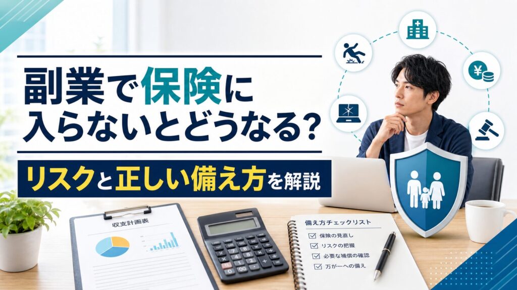 副業で保険に入らないとどうなる？リスクと正しい備え方を解説